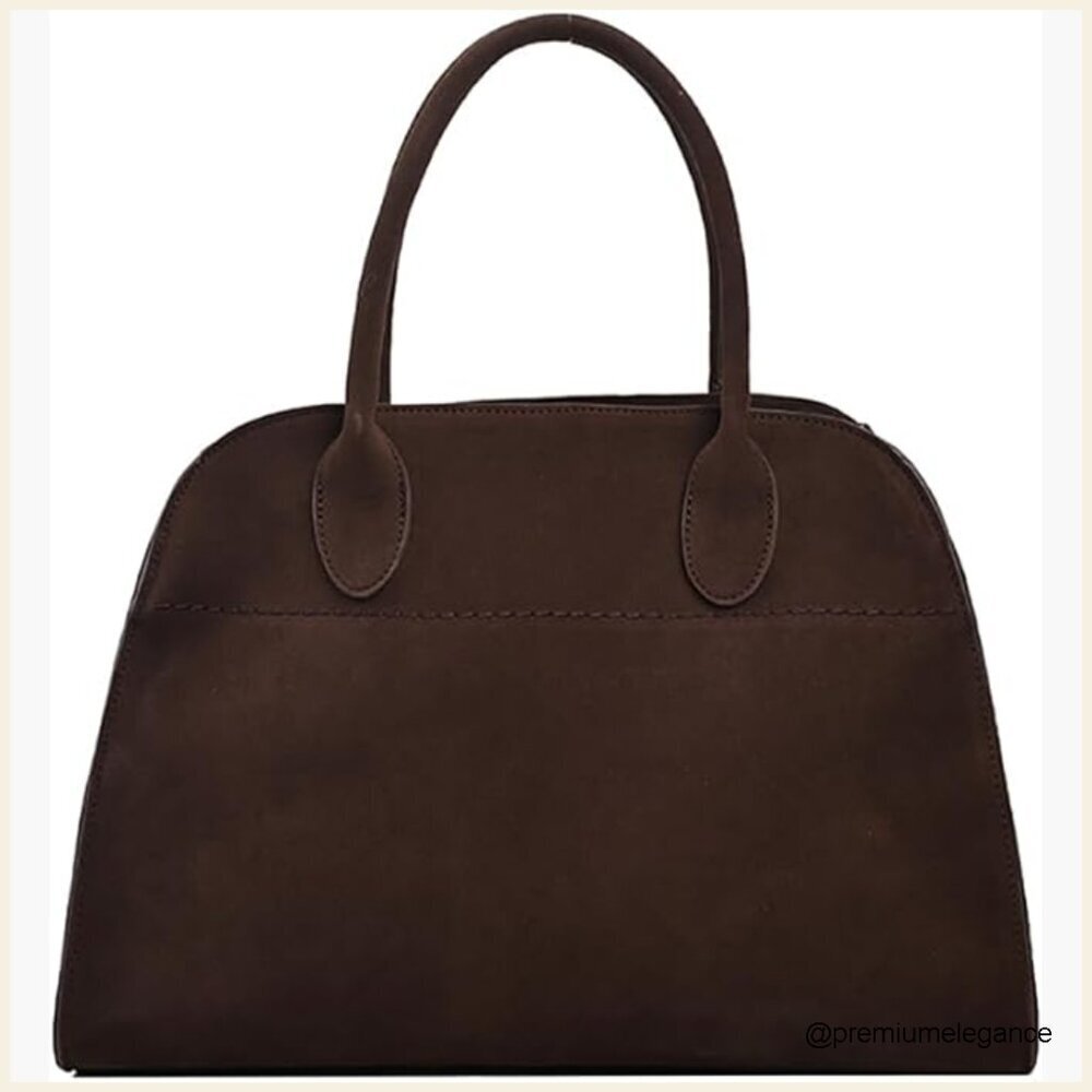 Large Suede Leather Tote Bag Hobo Shoulder Handbag Top Handle Purse